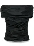 Coperni off-shoulder taffeta top - Black