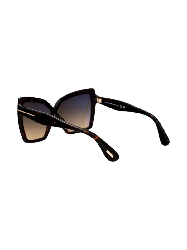 Tom Ford Black Cat-Eye Sunglasses with Gradient Brown Lenses s-l400.jpg main image 3