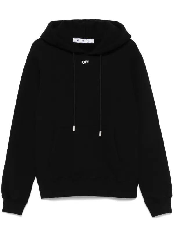 Off White Arrows print Hoodie Black FARFETCH PT