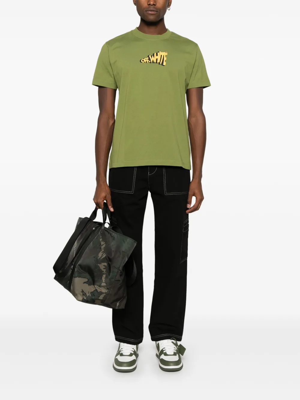 Off-white Arrows-print T-shirt In グリーン