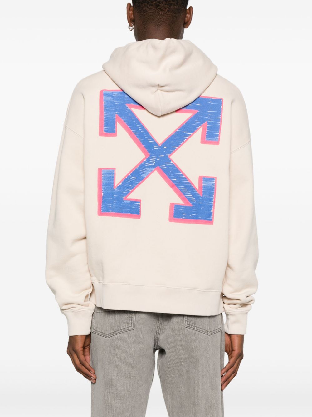 Off White Hoodie a Imprime Arrows Tons Neutres FARFETCH FR