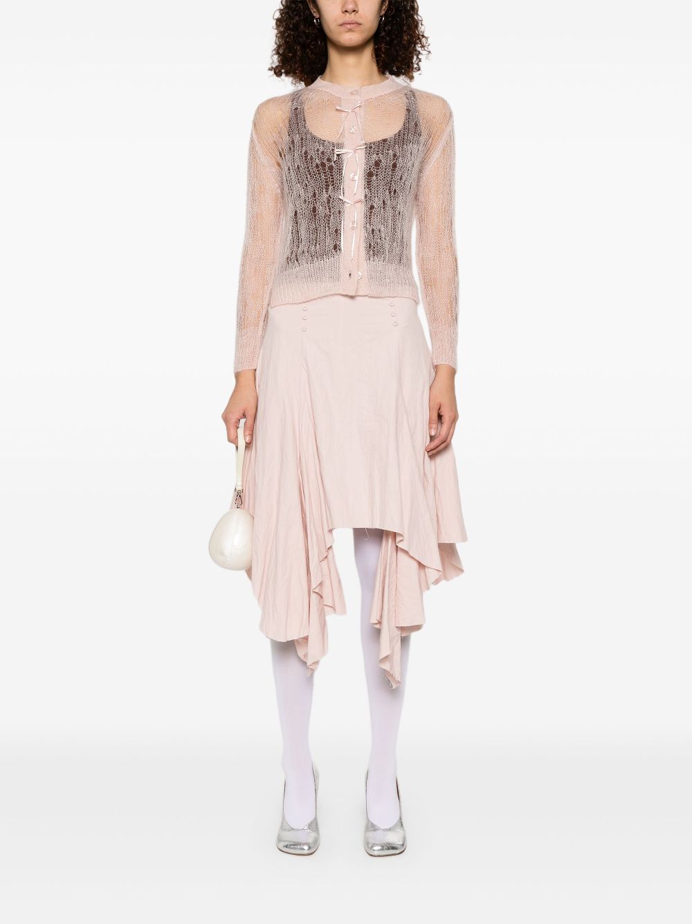 Simone Rocha bow-embellished cardigan - Pink