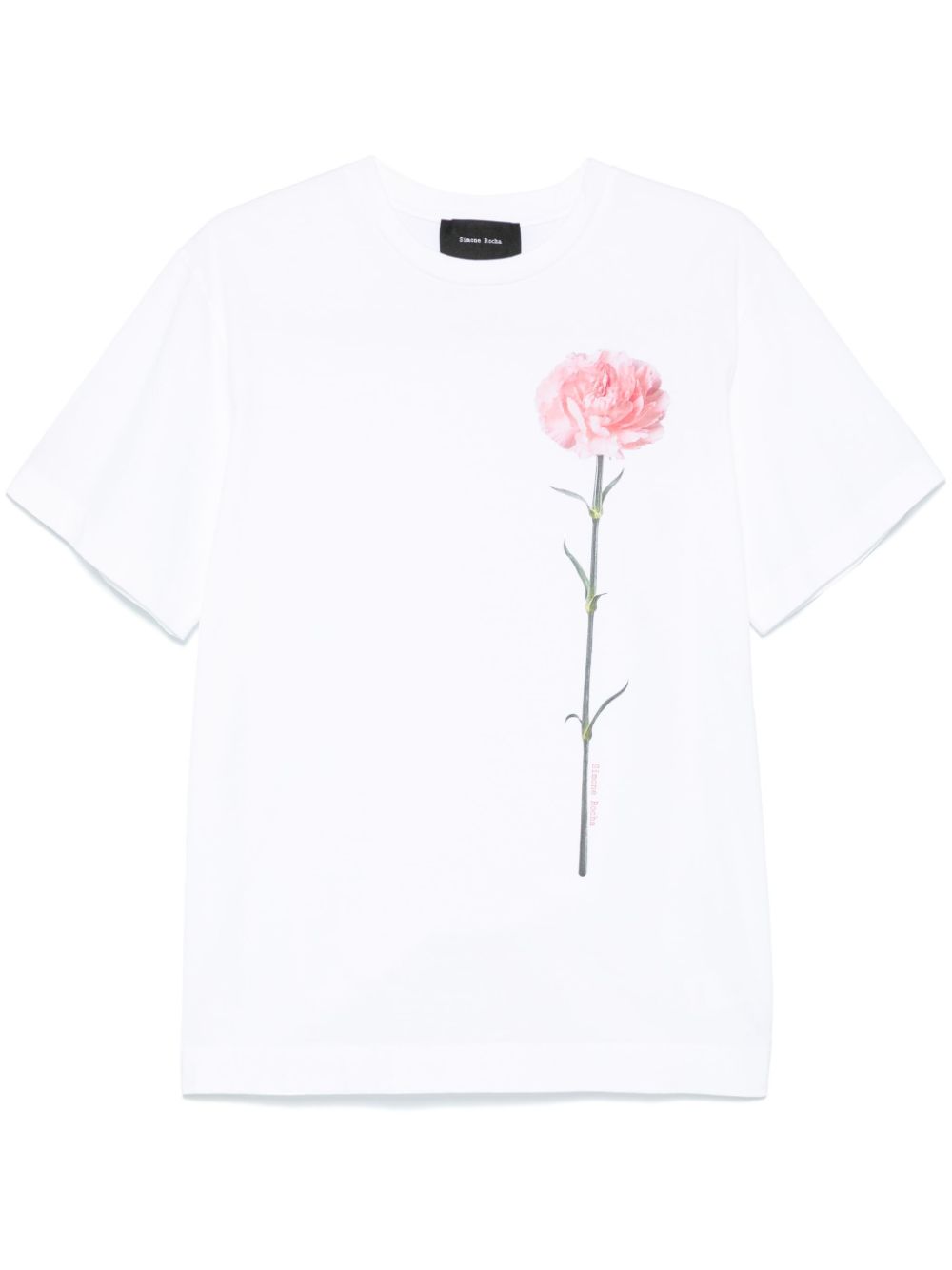 Simone Rocha carnation-print T-shirt - White