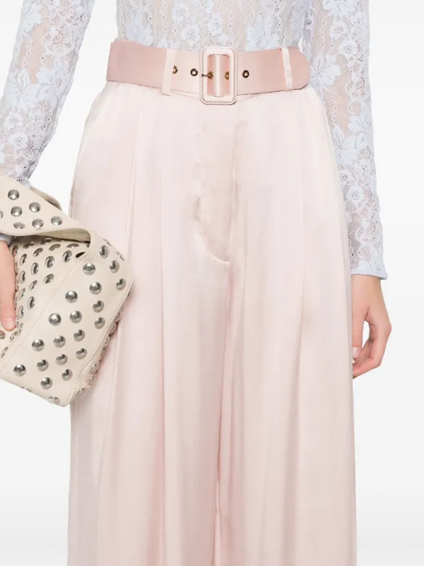 送料込/関税込■ZIMMERMANN■イラストシルクワイドパンツ ZIMMERMANN シルク ワイドパンツ | ニュートラル | FARFETCH JP