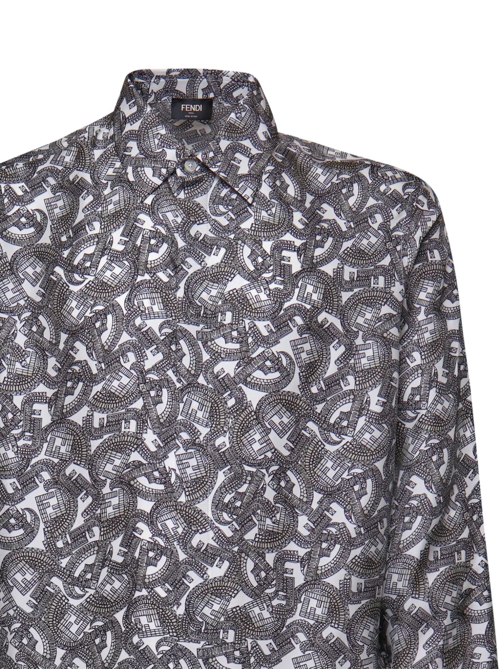 FENDI Overhemd met FF-print Grijs