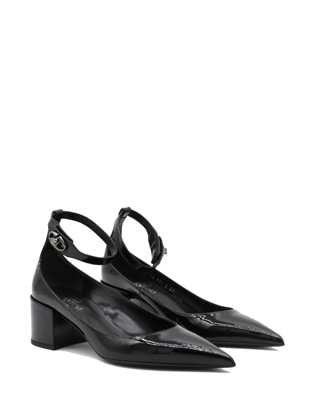 Valentino Garavani 60mm VLogo Lockette leather pumps - Zwart