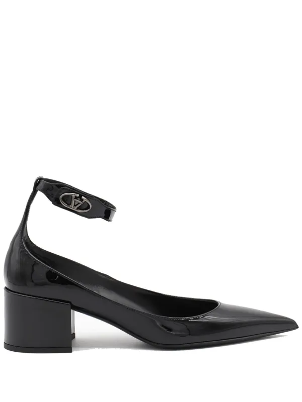 【Valentino Garavani】 VLogo Locketteレザーパンプス Valentino Garavani Vロゴ 60mm Lockette パンプス | ブラック