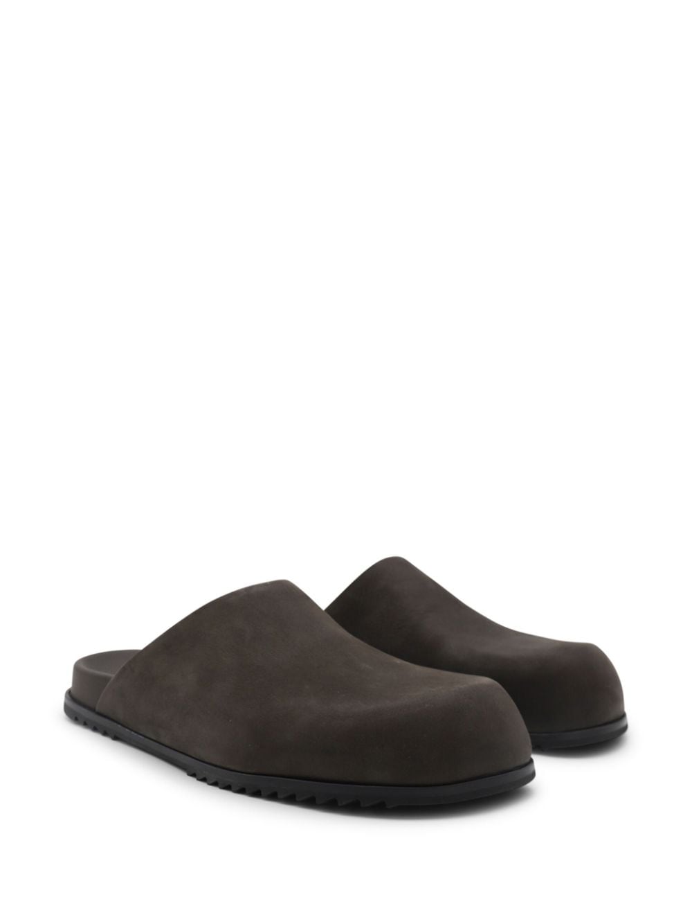 Rick Owens round toe slipper - Zwart