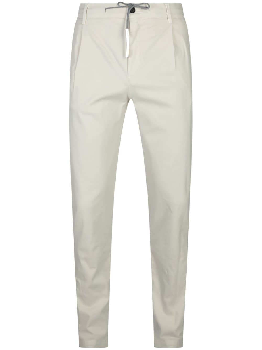 slim-cut trousers