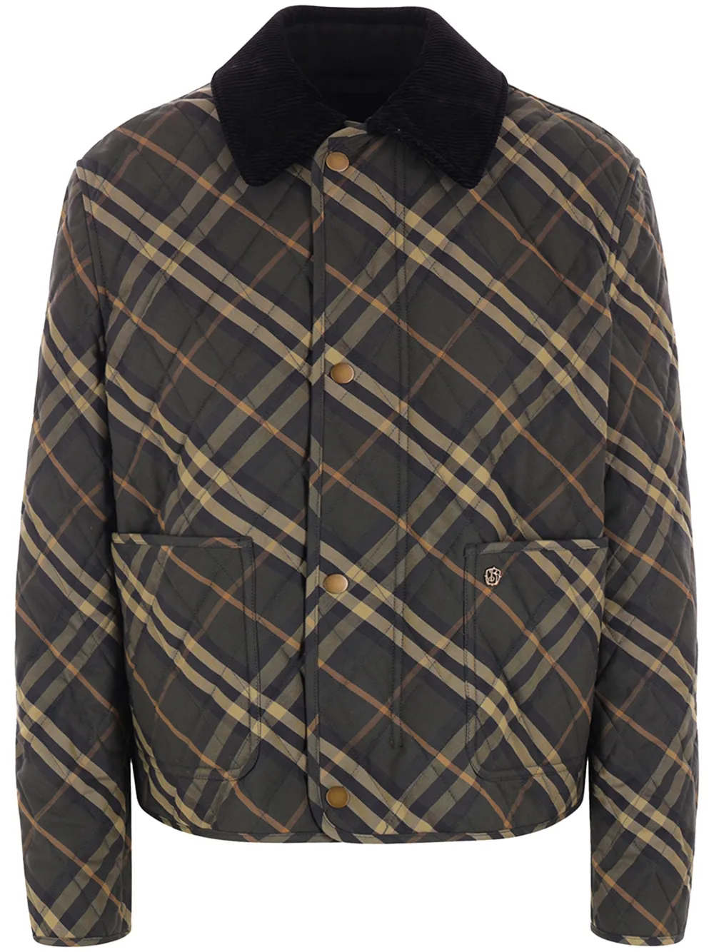 Burberry check-print Cotton Jacket | Green | FARFETCH