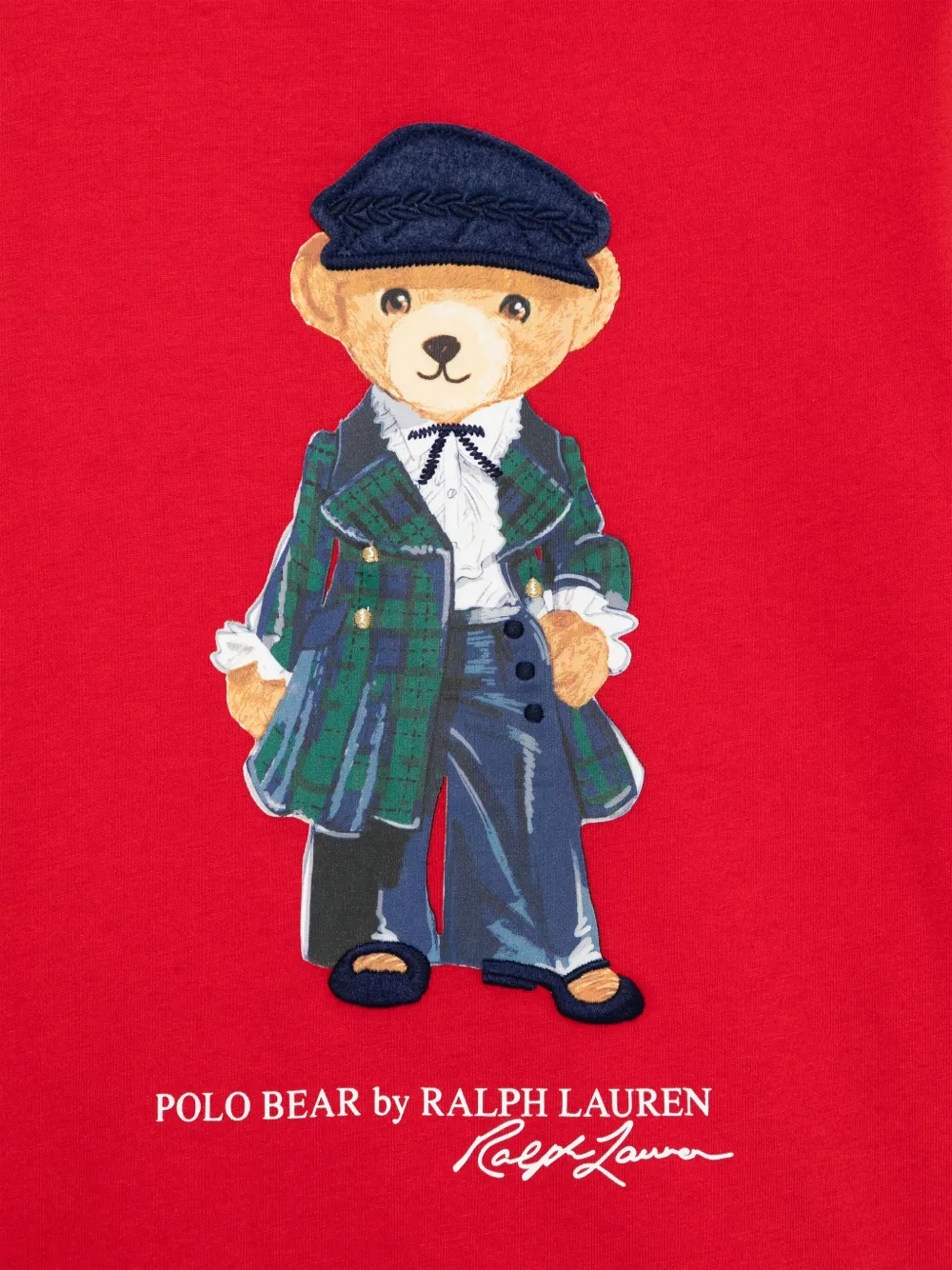 POLO RALPH LAUREN KIDS T-shirt met teddybeerprint Rood