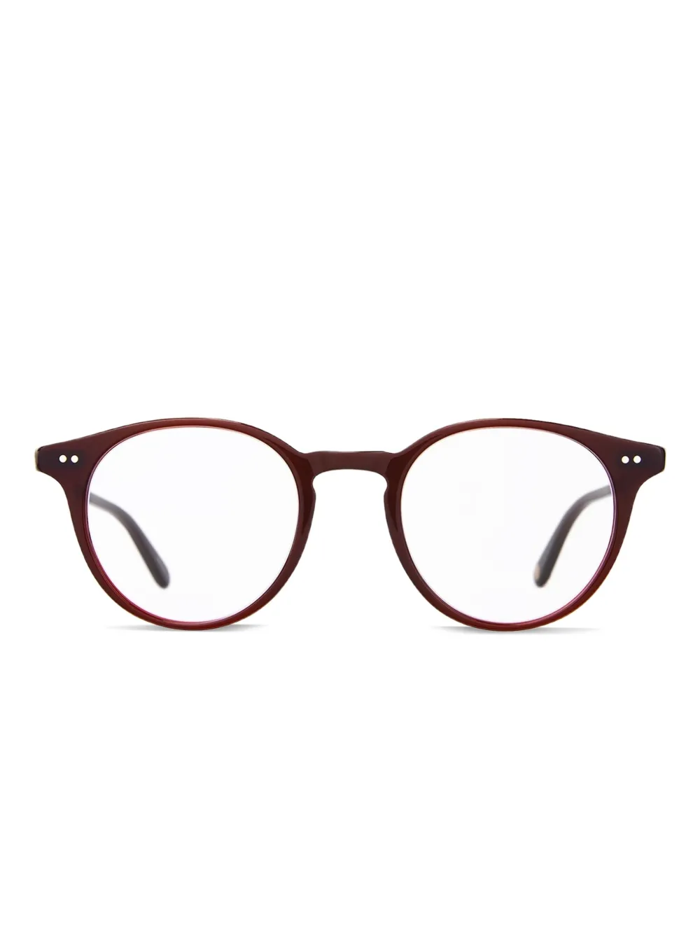 Garrett Leight round-frame glasses | Brown | Image 1