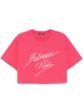 Balmain cropped T-shirt - Pink