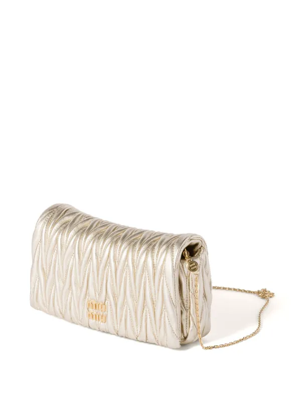 Miu Miu Matelassé Nappa Leather mini-bag Gold FARFETCH PH