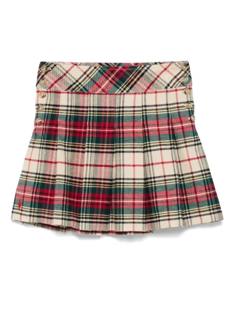 POLO RALPH LAUREN KIDS plaid pleated skirt 