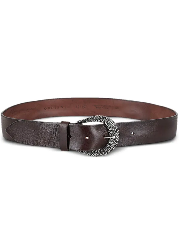 ORCIANI Women’s Belt ORCIANI Soft Double high-waist leather belt. , color Lily+Brown main image 3