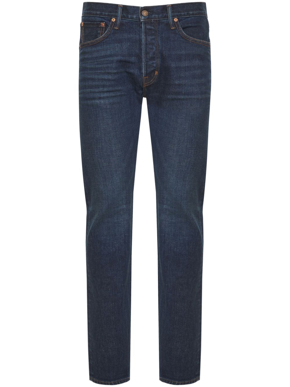 TOM FORD Jeans met logopatch Blauw