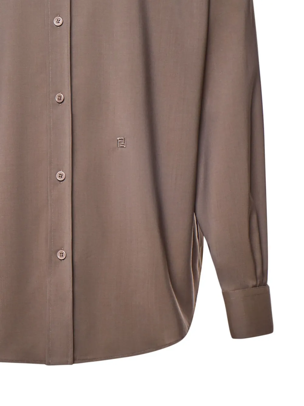 FENDI Wollen overhemd Bruin