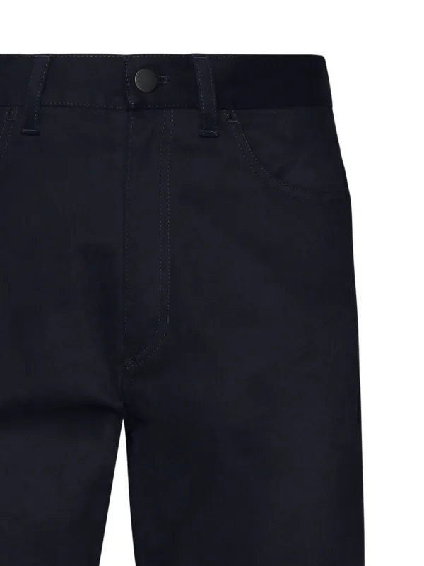 MONCLER モンクレール ハイウエスト ストレート カット パンツ Moncler ストレートパンツ | ブルー | FARFETCH JP