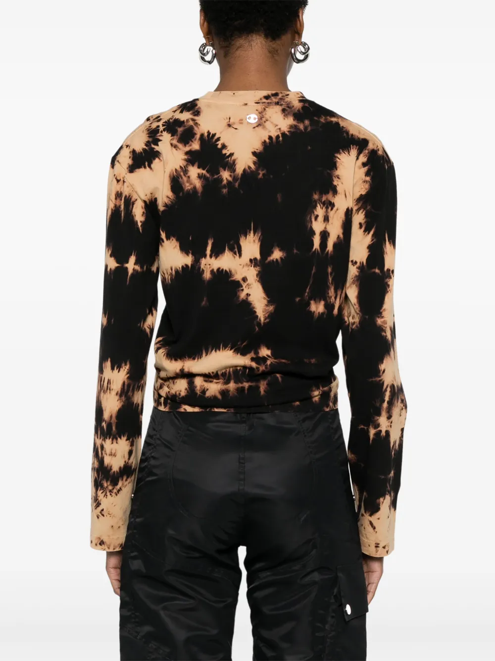 Rabanne T-shirt met abstracte print Zwart
