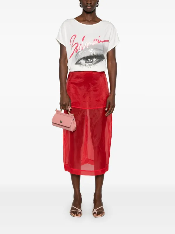 Balmain eye-print T-shirt | White | FARFETCH Balmain eye-print T-shirt | White | FARFETCH