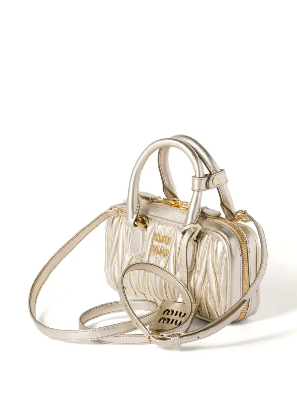 Miu Miu Arcadie Mini Bag | Gold | FARFETCH