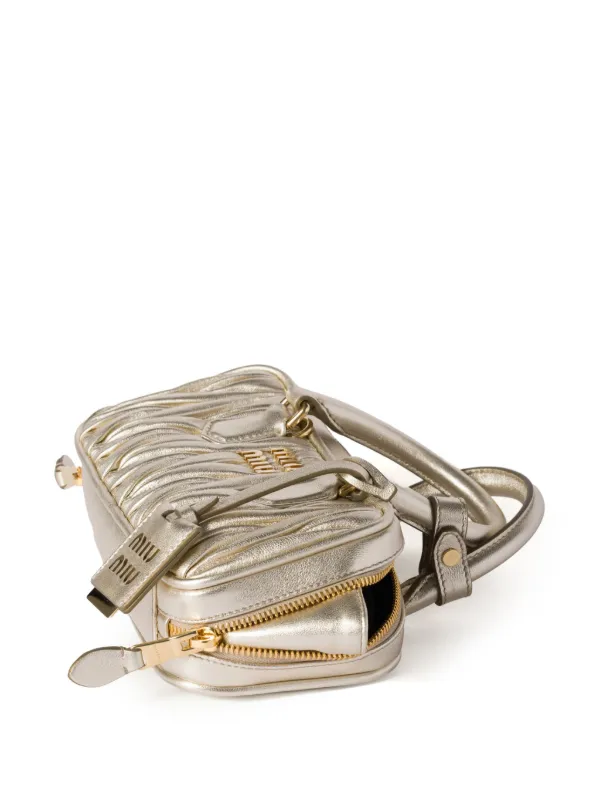 08Aw Archive Miumiu Gold Leather Bag | eBay