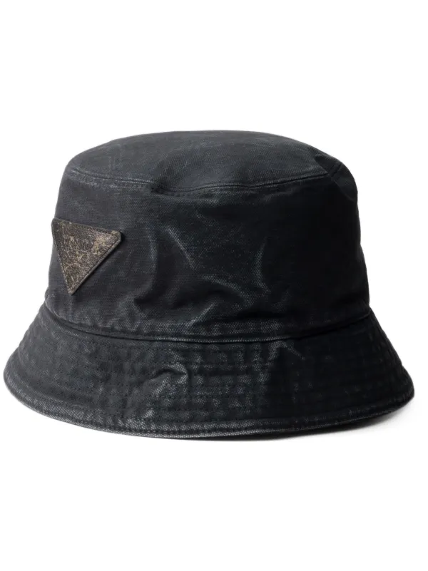 Prada Cotton Bucket Hat Black FARFETCH PH