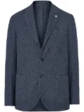 LUIGI BIANCHI MANTOVA houndstooth blazer - Grey