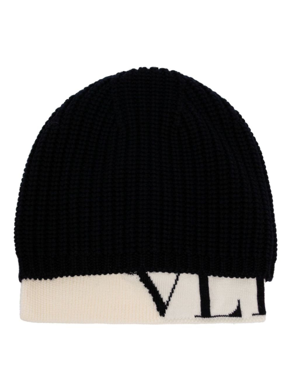 Valentino Garavani jacquard logo motif beanie - Blue