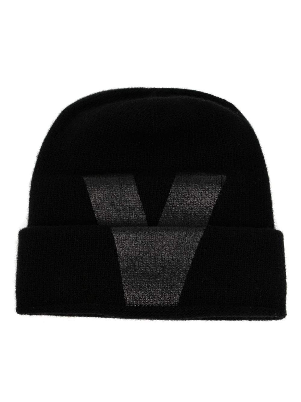 Valentino Garavani logo print beanie - Black