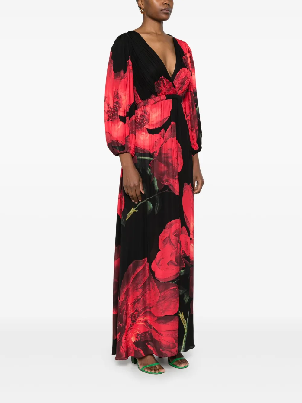 Shop Alice And Olivia Clarissa Maxi Dress In Red