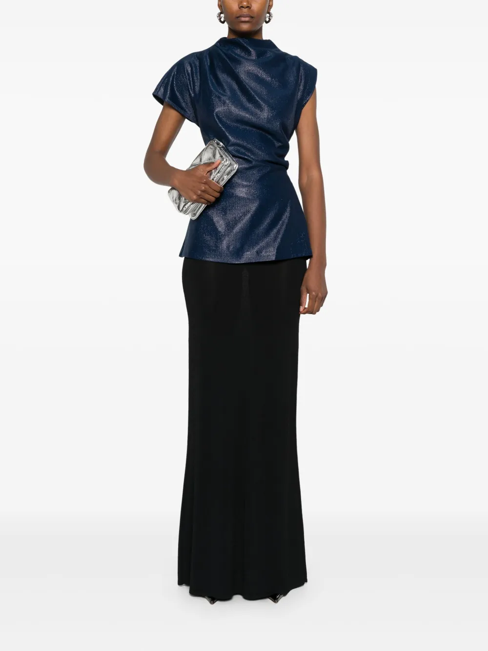 Sabina Musayev Top met print - Blauw