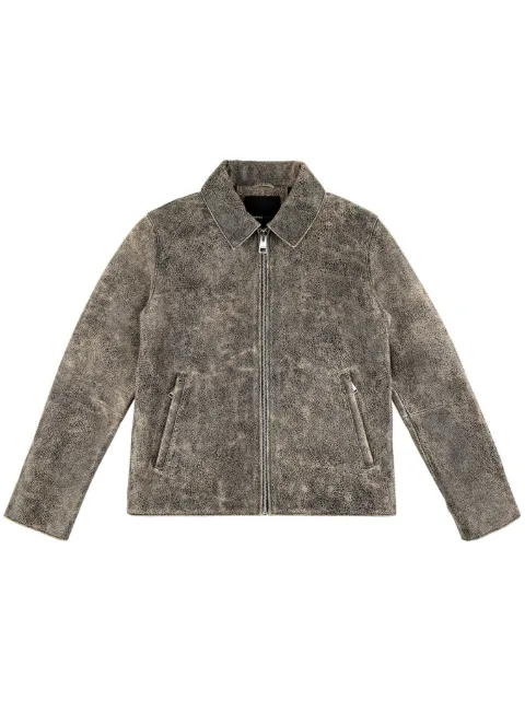 Purple Brand Wordmark leather jacket