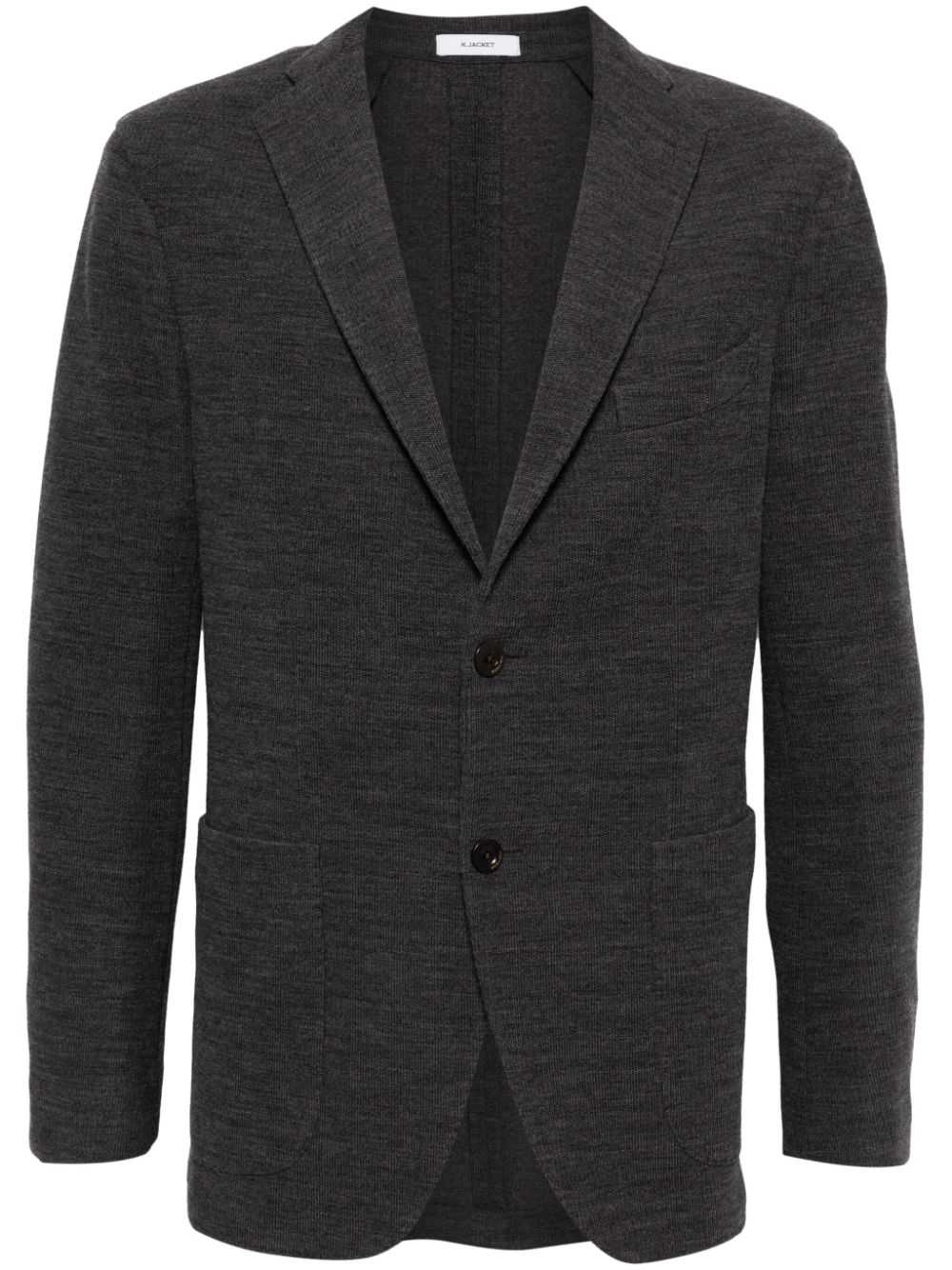 knitted single-breasted blazer