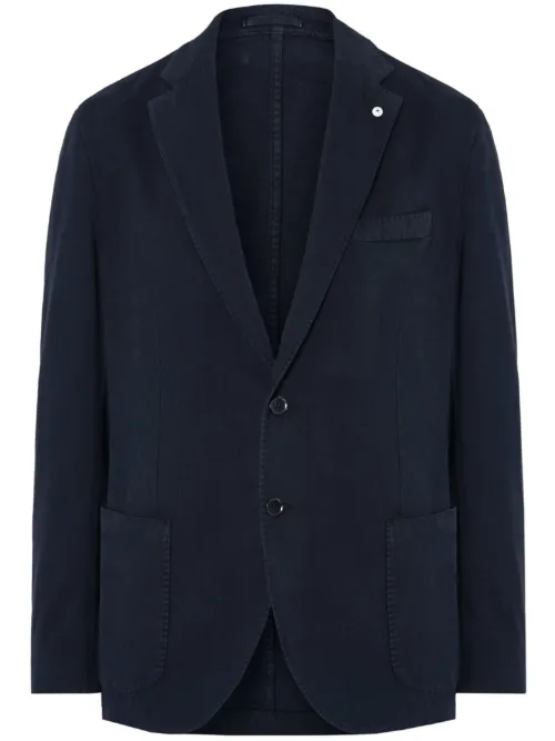 Blazer à simple boutonnage - LUIGI BIANCHI MANTOVA - Modalova