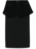 sacai layered midi skirt - Black