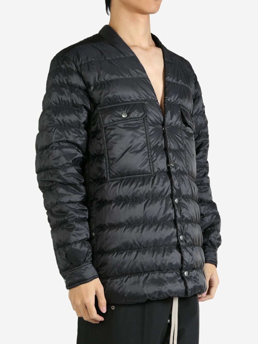 Moncler + Rick Owens padded overshirt - Zwart