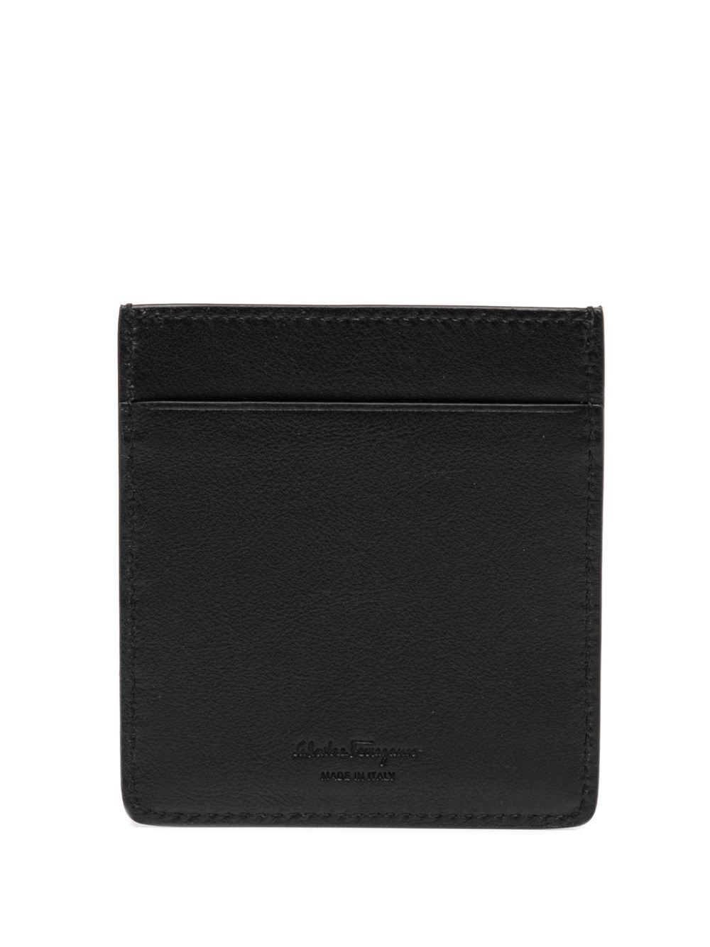 Ferragamo logo debossed cardholder - Blauw