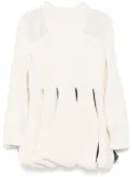 sacai cut out-detail mini dress - White