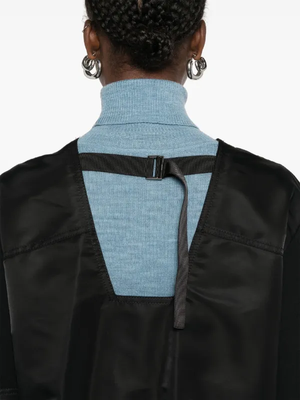 【関税込み】sacai ブラック パネル スウェットシャツ Sacai パネル スウェットシャツ | ブラック | FARFETCH JP