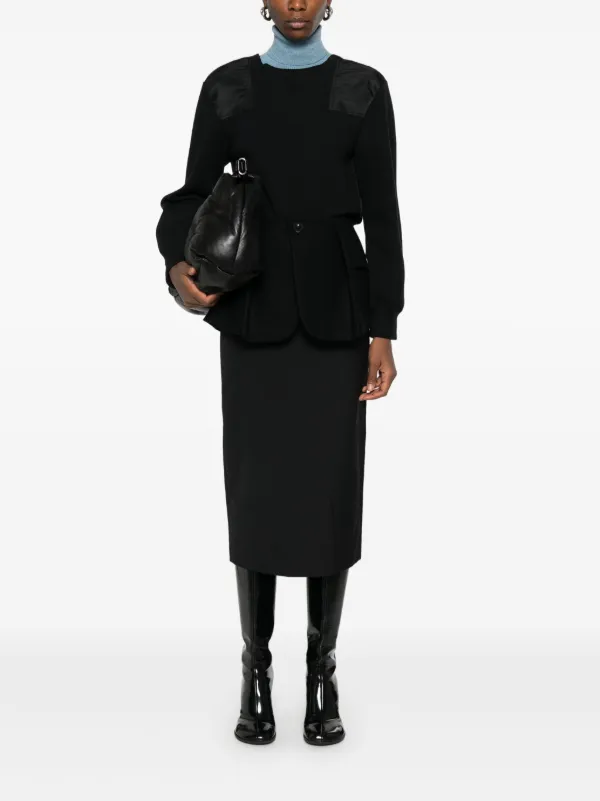 Sacai パネル スウェットシャツ | ブラック | FARFETCH JP Sacai パネル スウェットシャツ | ブラック | FARFETCH JP