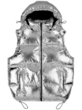 Purple Brand Wordmark puffer vest - Silver