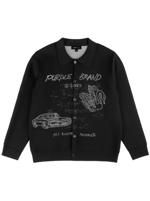 Purple Brand Scratch cardigan