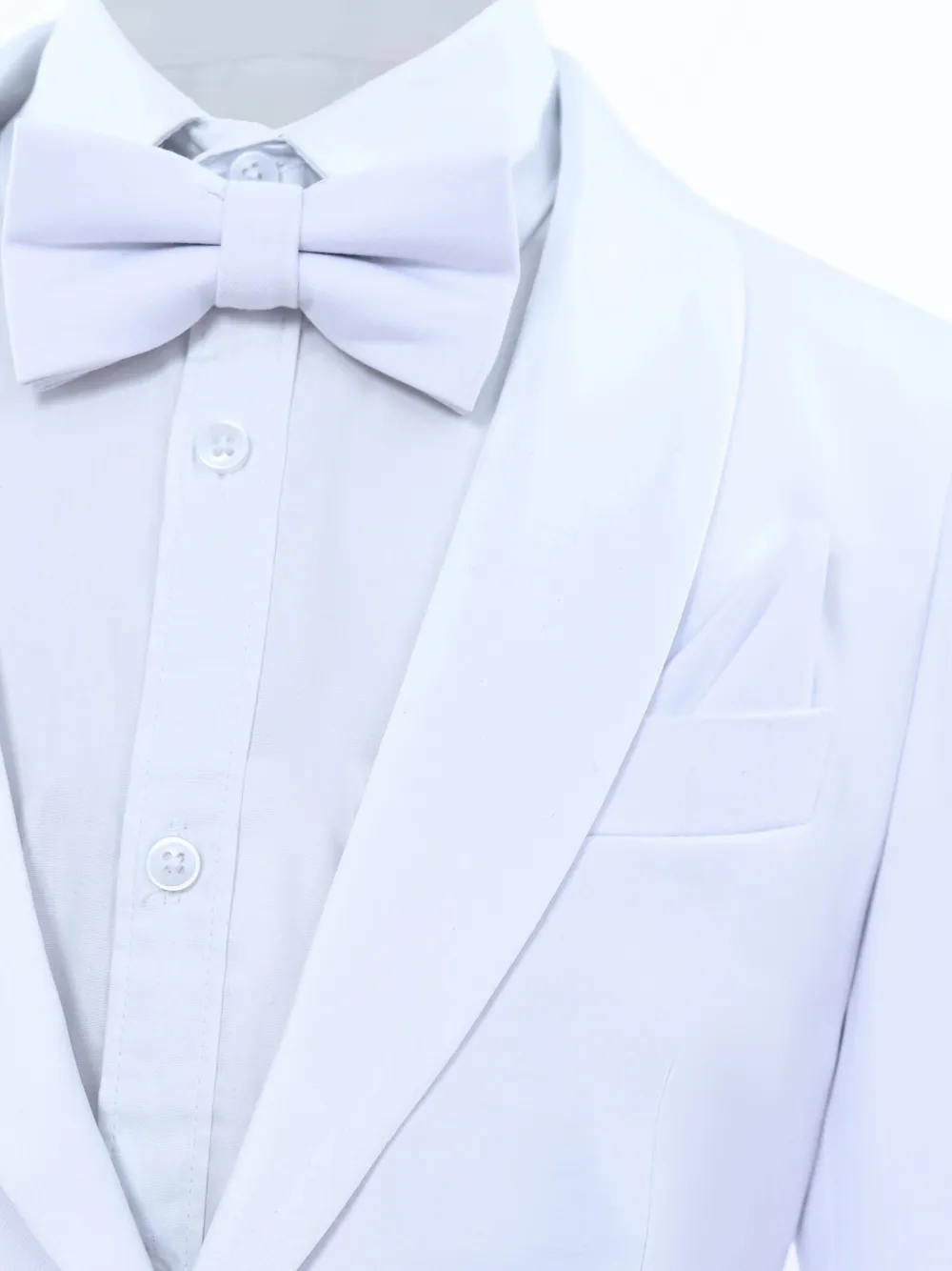Moustache Peak-lapels Suit In White