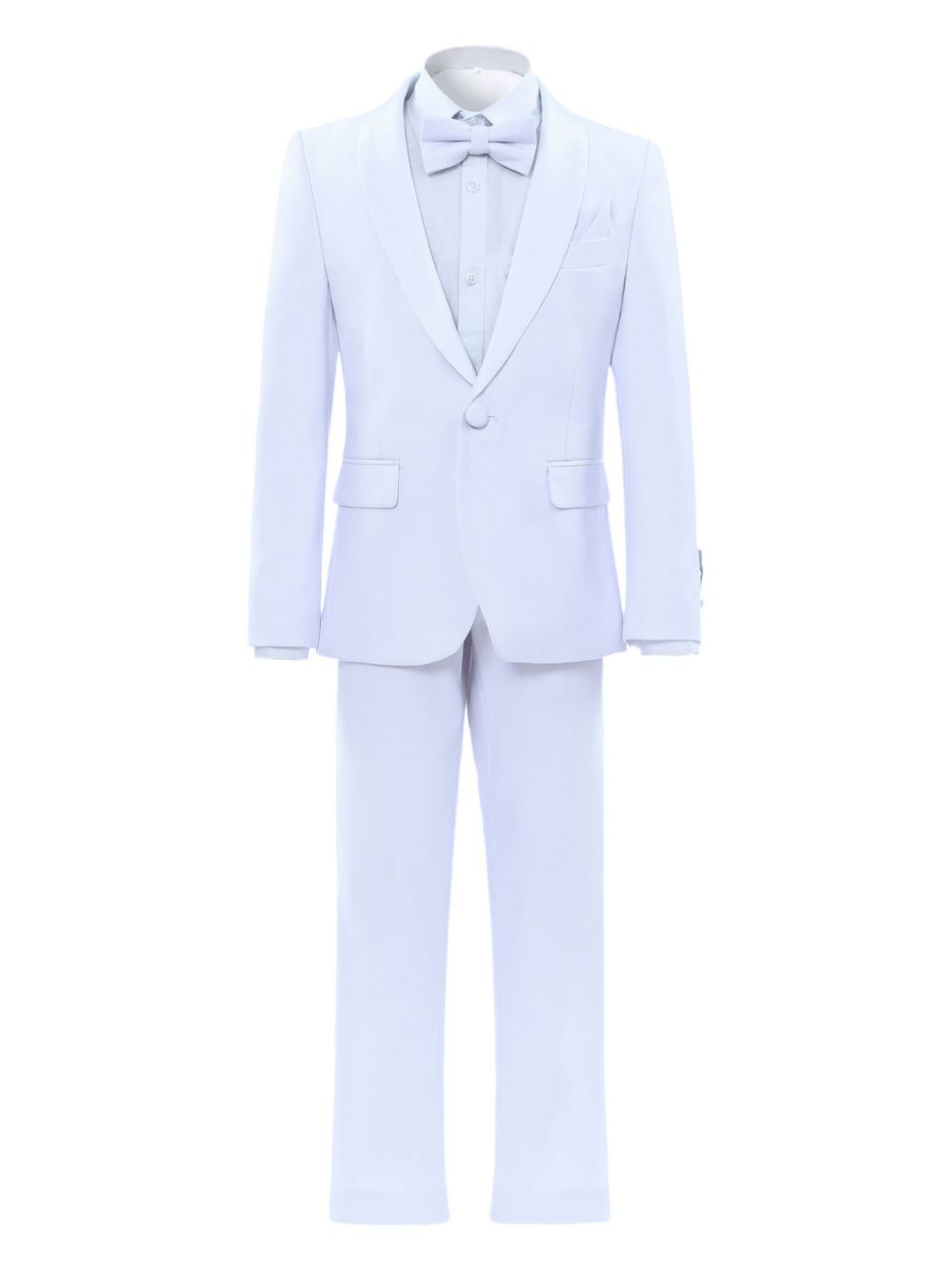 Moustache single-breasted suit - White