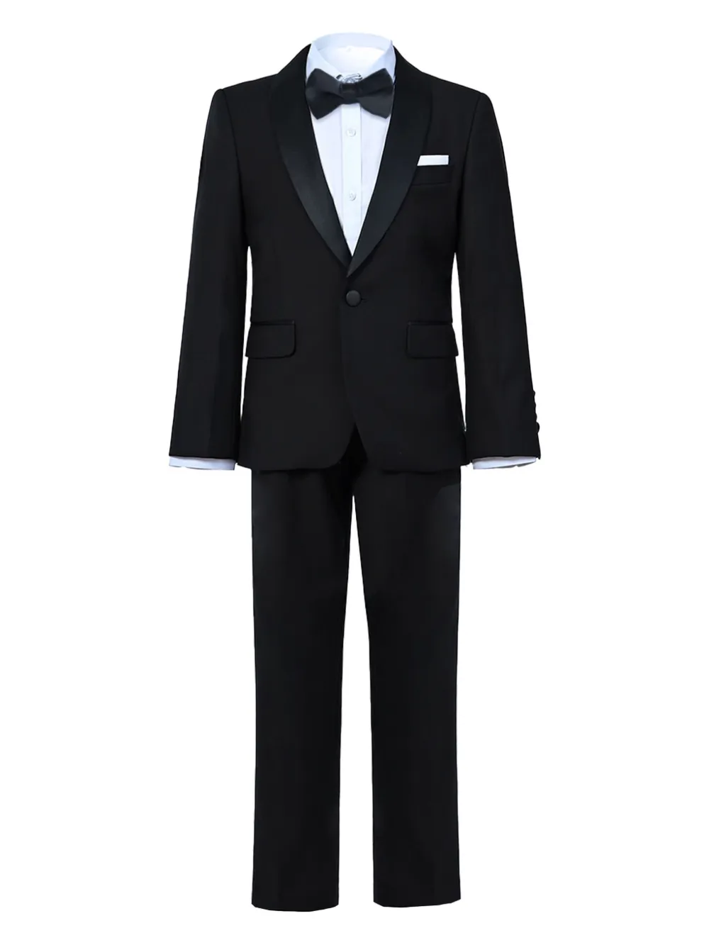 Moustache traje con cuello esmoquin | negro | Image 1