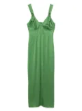 SANDRO satin midi dress - Green
