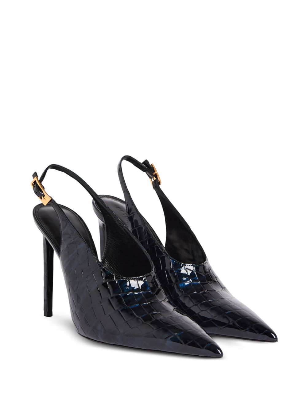 Retrofete 110 mm Celia pumps - Blauw