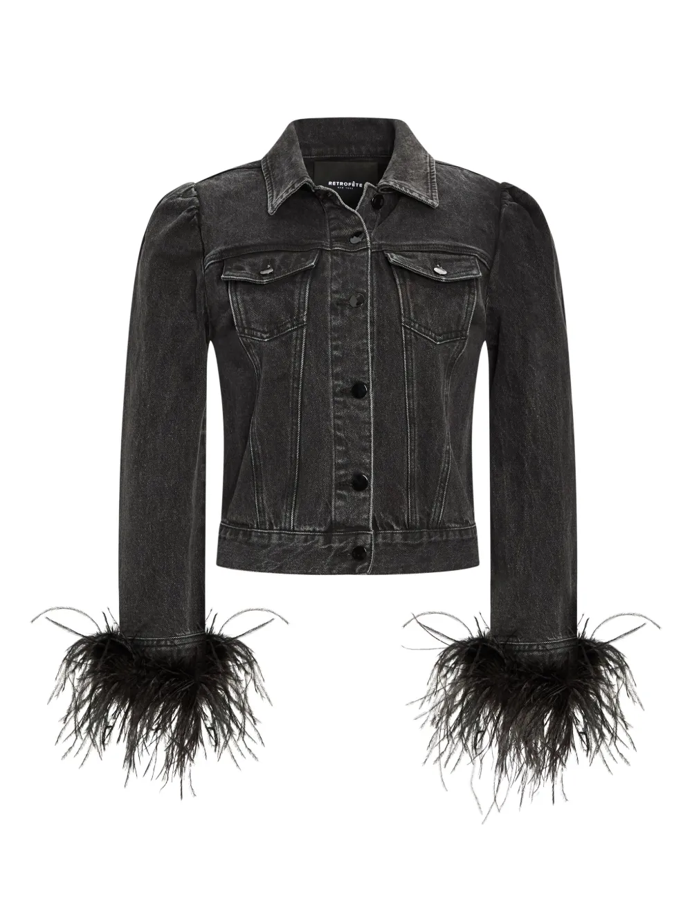 Retroféte Libby Denim Jacket In Black